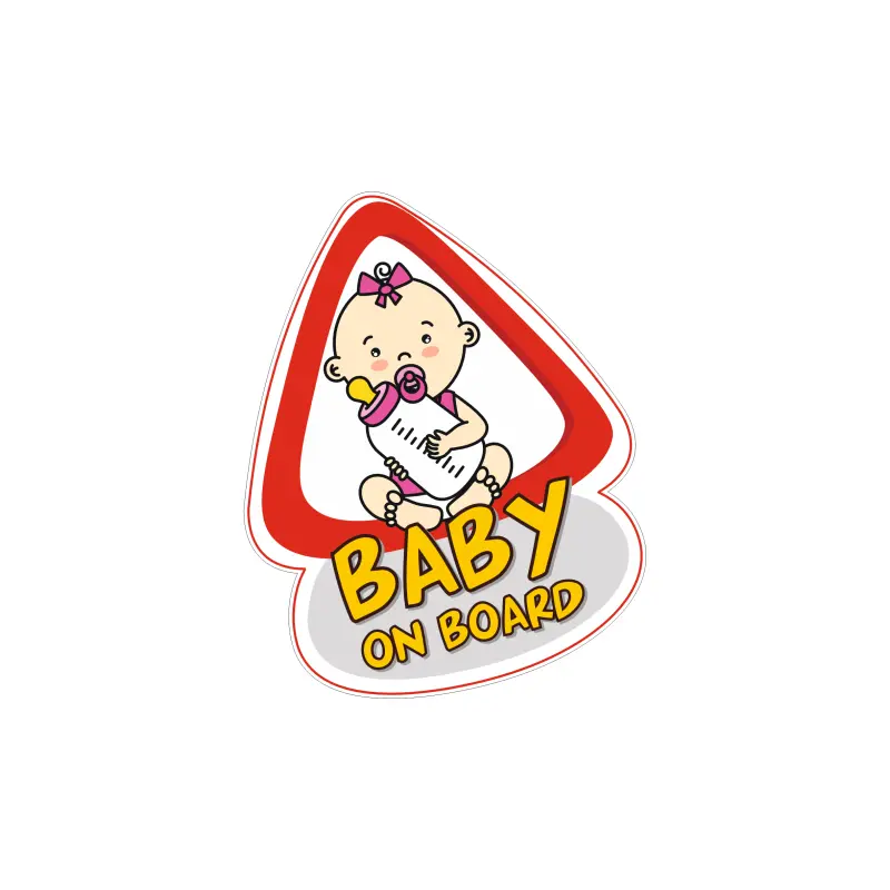 Baby on board, autocolant, dimensiune 90x90 mm, model 031
